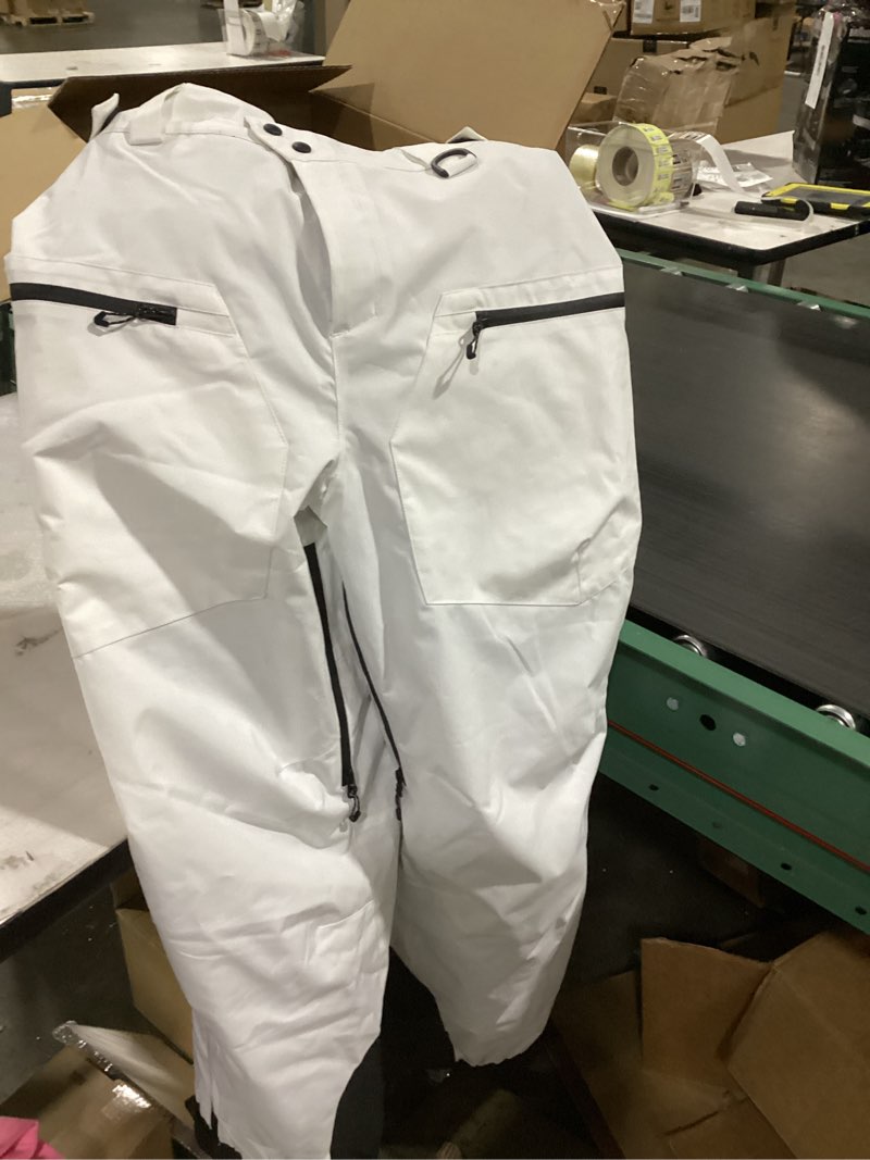 Condition photo showing Good Condition for GSOU SNOW Womens Baggy Snowboard Pants Ski Bibs Snow Loose Overalls Waterproof Windproof Insulated Warm Large White