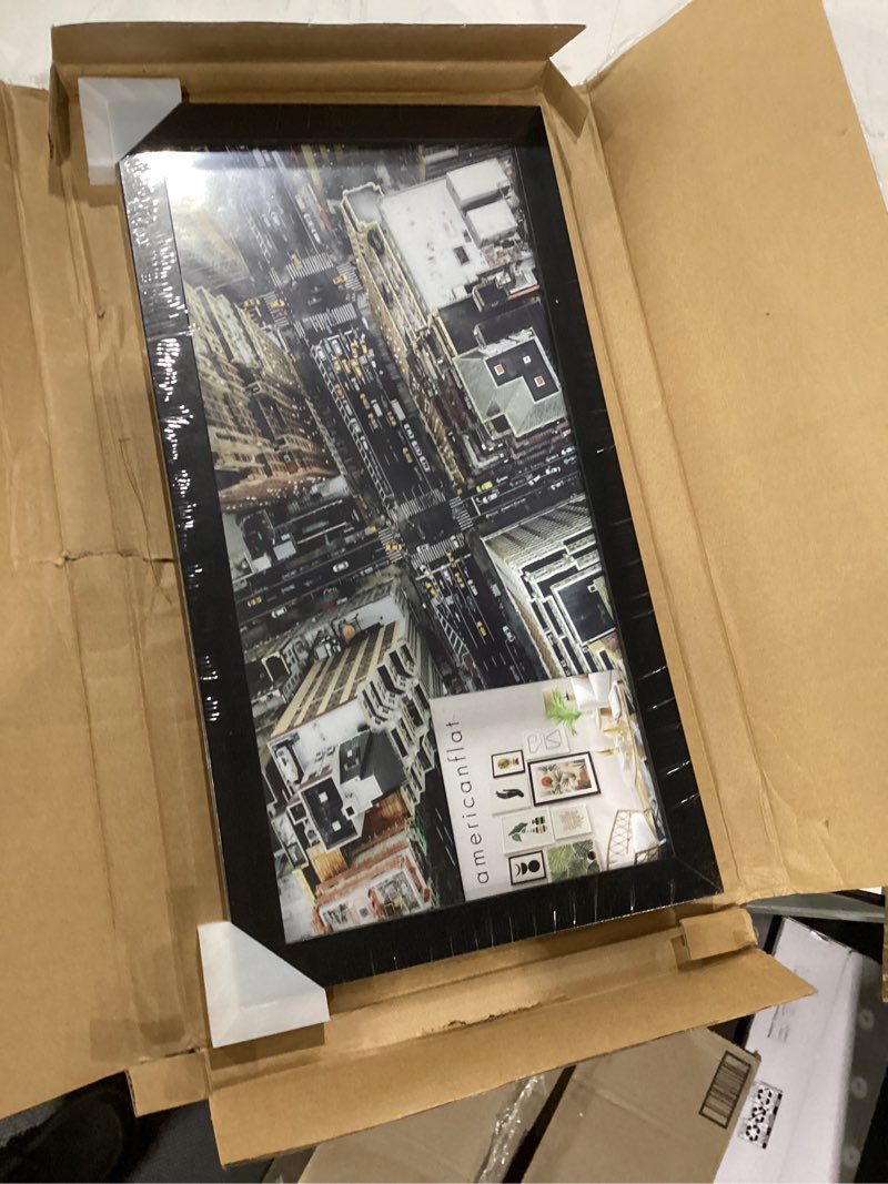 Condition photo showing New/Like New for Americanflat 8x16 Picture Frame with Shatter-Resistant Glass - Signature Collection - Gallery-Style Frames Made of Engineered Wood - Photo Frame for Tabletop and Wall Display - Black 8x16 Black