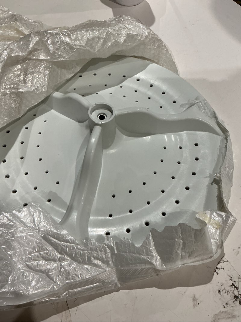 Condition photo showing As Is for w10902814 washplate pulsator assembly for maytag washer plate parts and whirlpool bravos washer agitator mvwb835dw mvwx655dw mvwb855dc mvwb855dw