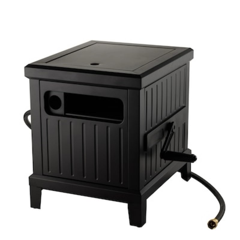 style selections brown steel 150-ft container hose reel