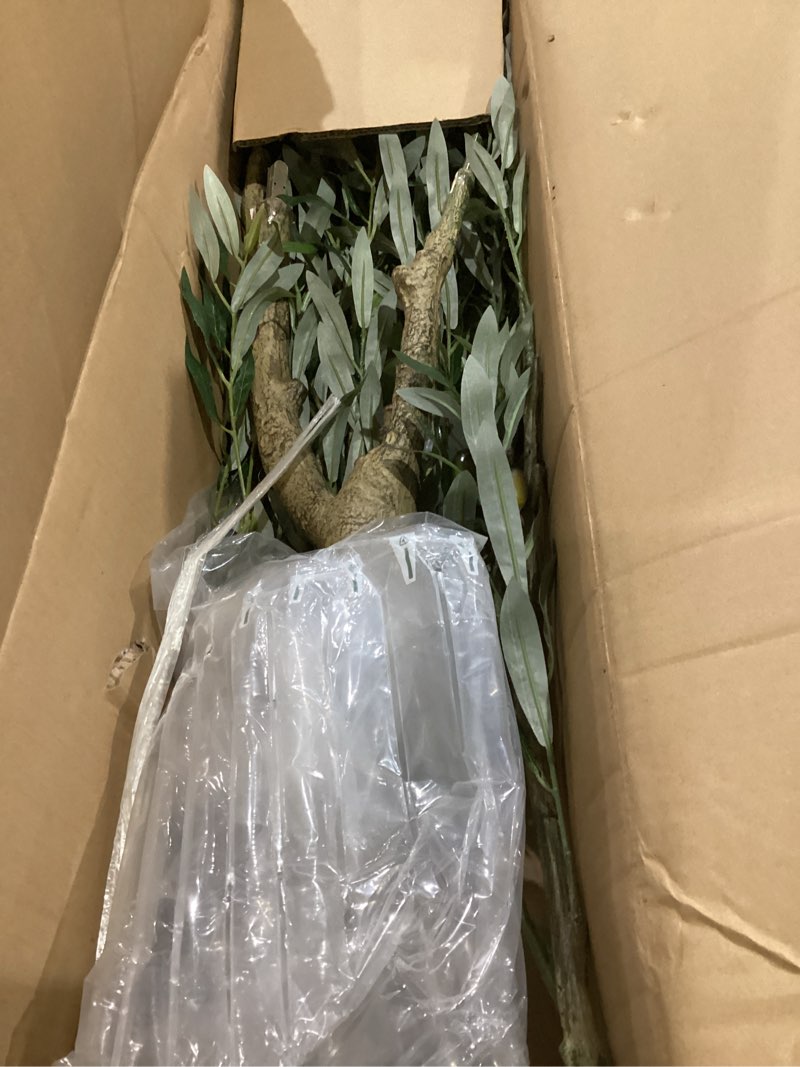 Condition photo showing Good Condition for VIGGDA Artificial Tree Faux Olive Tree 6ft(71in,1289leaves) Tall Fake Olive Plant in Pot Fake Silk Tree Faux Plants Indoor 6ft 1in