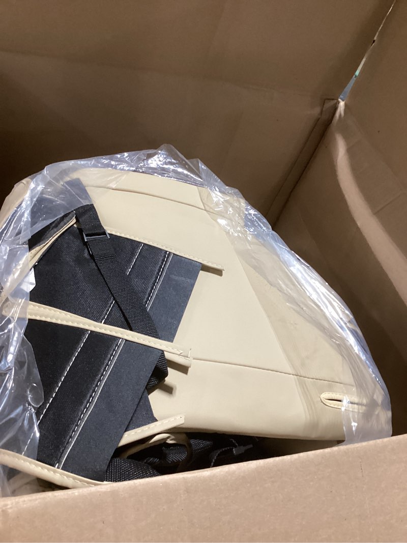 Condition photo showing Good Condition for car seat covers customized for toyota grand highlander 2024 2025 2026 8 seater, full set faux leather seat cover full set waterproof - second row 40/60 split bench - beige 2024-2026 grand highlander 40/60 split (8) beige