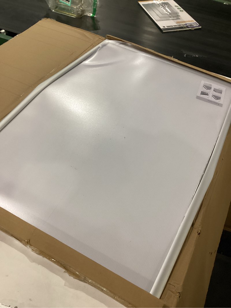 Condition photo showing As Is for t-sign 24 x 36 inches picture frame - 24x36 poster frame wall mounting document certificate frames - aluminum with 1 pvc transparent protective film, 1 inch profile silver wall mounted display