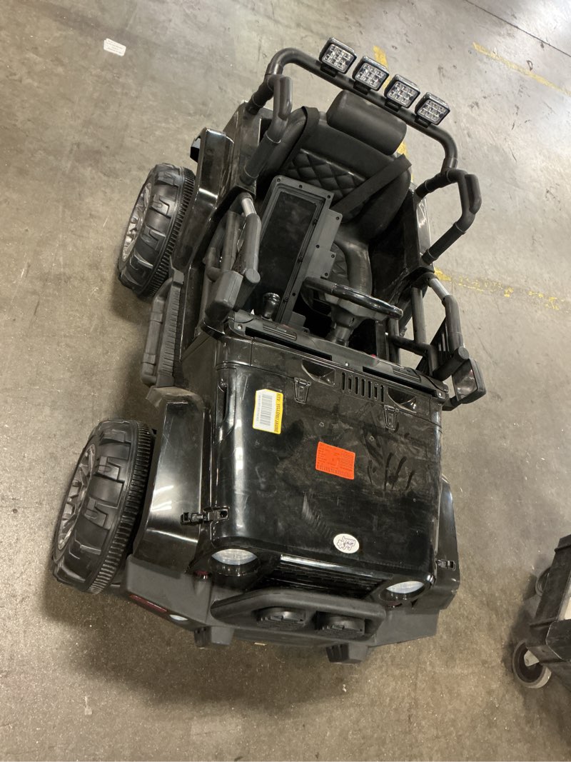 Condition photo showing As Is for honeyjoy 2 seater ride on truck for kids - 12v rc electric vehicle with storage