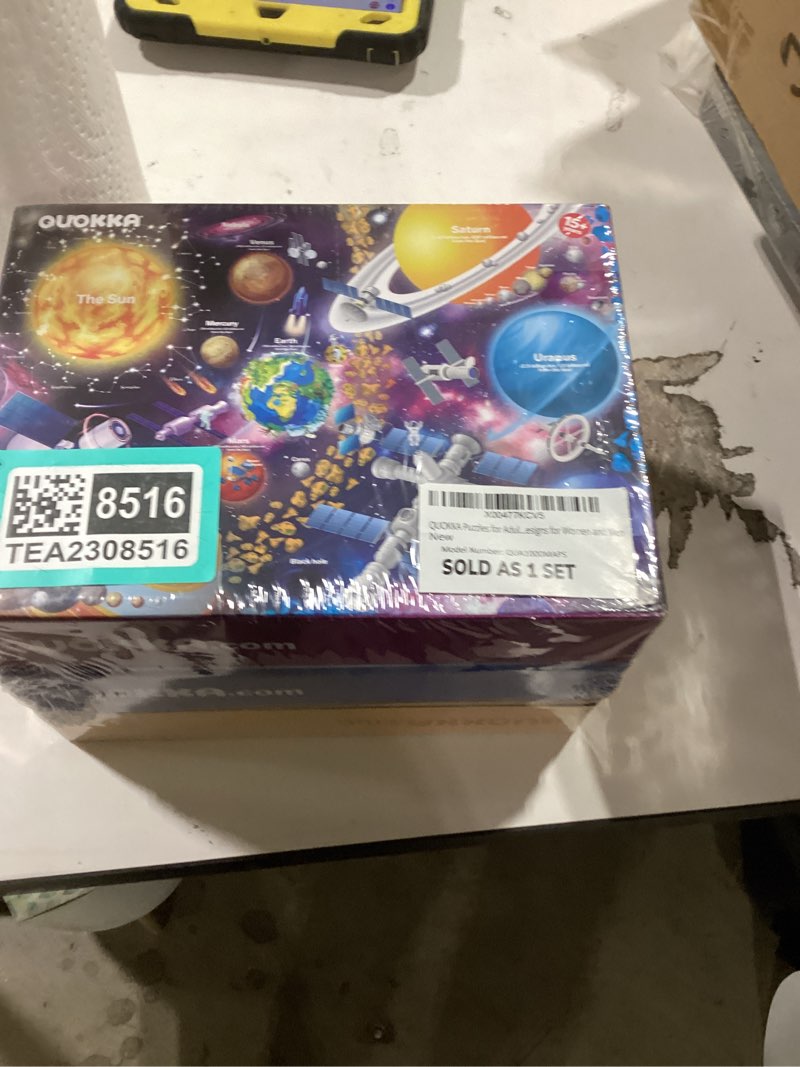 Condition photo showing New/Like New for QUOKKA Puzzles for Adults 1000 Pieces - 3 Set Floor Puzzles for Kids Ages 8-10 - Learning Map of The United States World Space - Educational Games for Kids 6-8 - Toys for 12 Year Old Boys and Girls