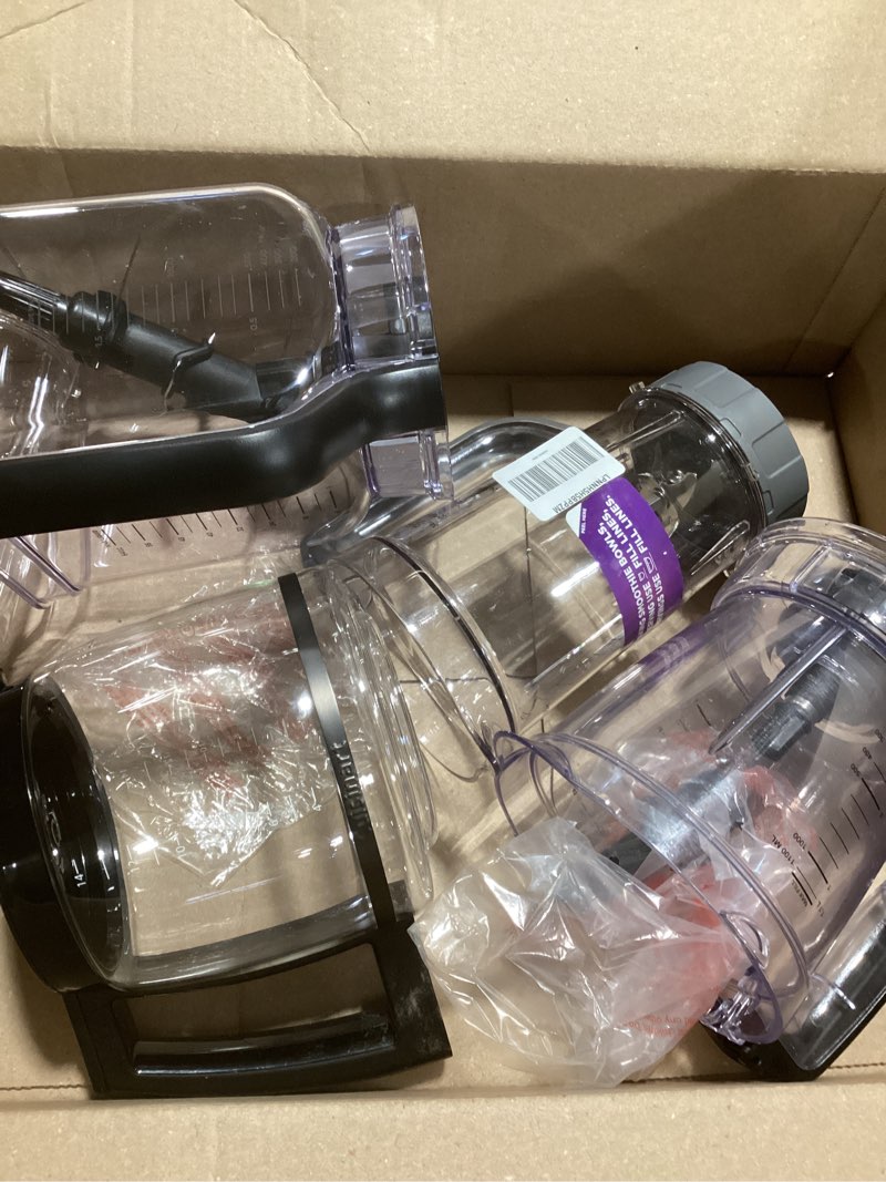 Condition photo showing New/Like New for Ninja SS151 TWISTi Blender DUO, High-Speed 1600 WP Smoothie Maker & Nutrient Extractor* 5 Functions Smoothie, Spreads & More, smartTORQUE, 34-oz. Pitcher & (2) To-Go Cups, Gray 1400 Peak Watts
