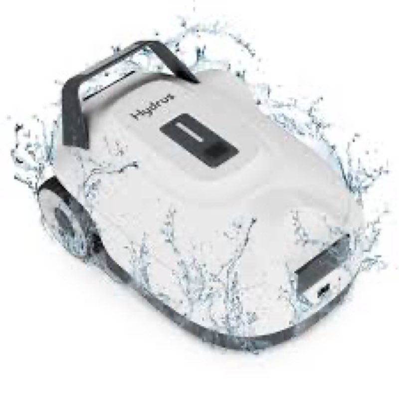 hydrus pool vacuum for above ground, cordless robot pool vacuum cleaner with powerful suction, 100mins long run time, automatic rechargeable swimming pool vacuum for inground pool depth of 8.2ft