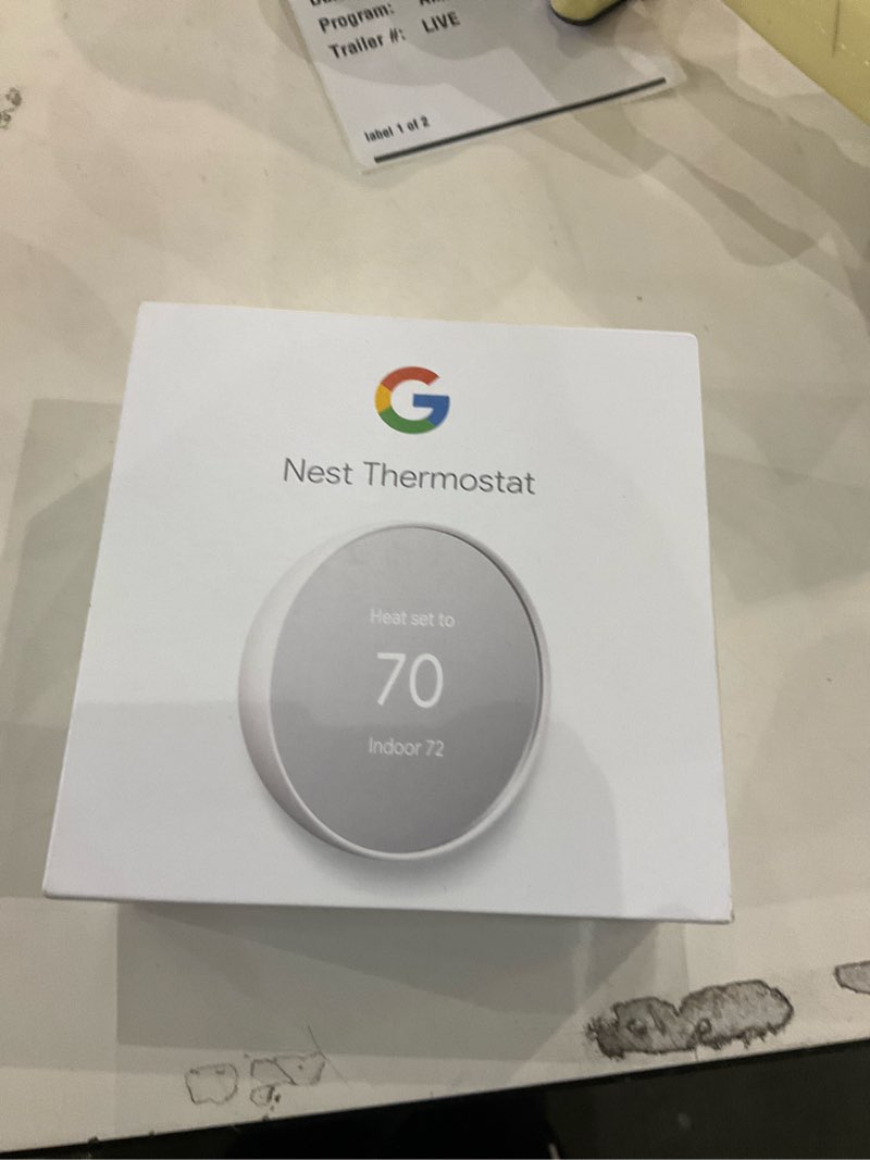 Condition photo showing New/Like New for Google Nest Thermostat - Smart Thermostat for Home - Programmable Wifi Thermostat - Snow