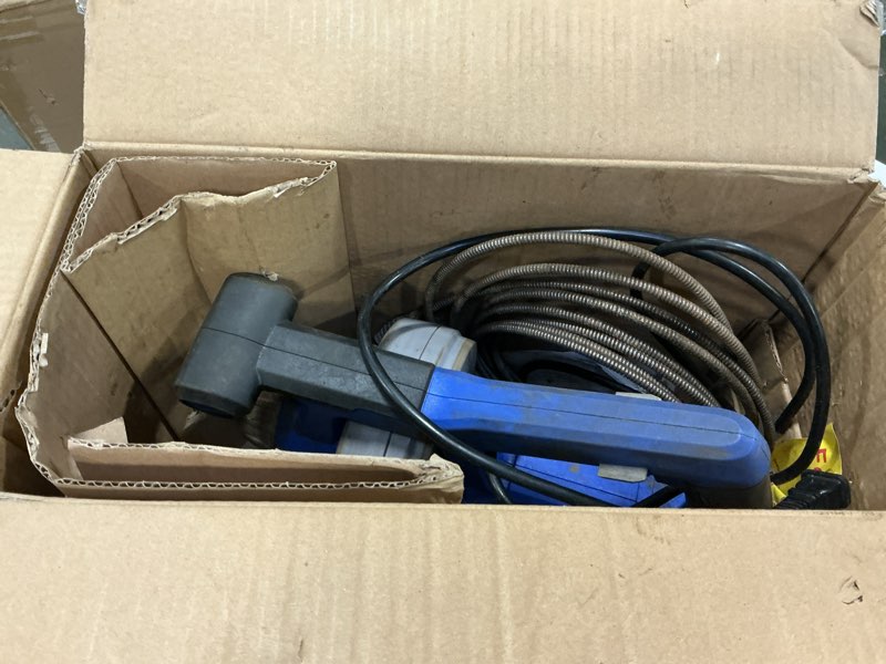 Condition photo showing As Is for Kobalt 25ft corded auto feed drain auger