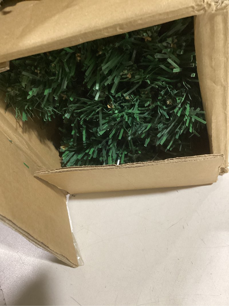 Condition photo showing Good Condition for 4ft Green Christmas Tree - Premium Hinged Artificial Small Christmas Tree, Canadian Fir Full Bodied 4 Feet Tree with 320 Tips, Lightweight and Easy to Assemble Holiday Décor Tree with Metal Stand