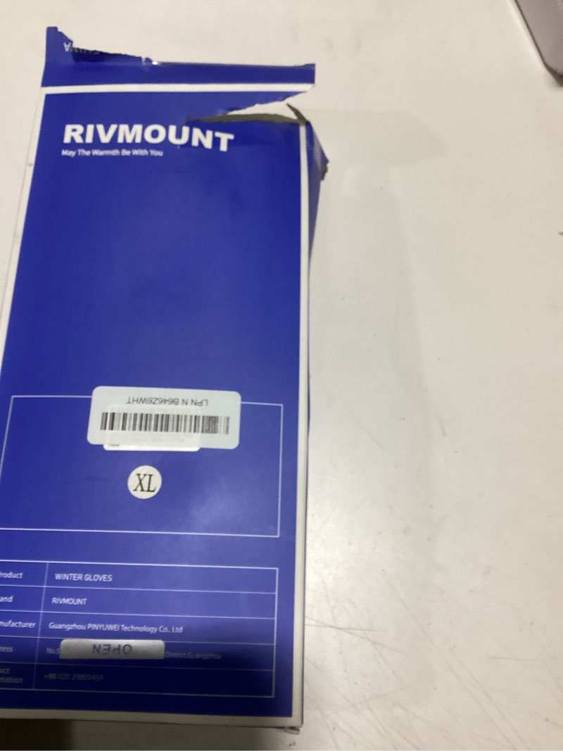 Condition photo showing Good Condition for rivmount Winter Gloves Women Men, Thermal Ski Gloves for Cold Weather with Warm, Waterproof, Touchscreen for Running, Skiing Gray X-Large