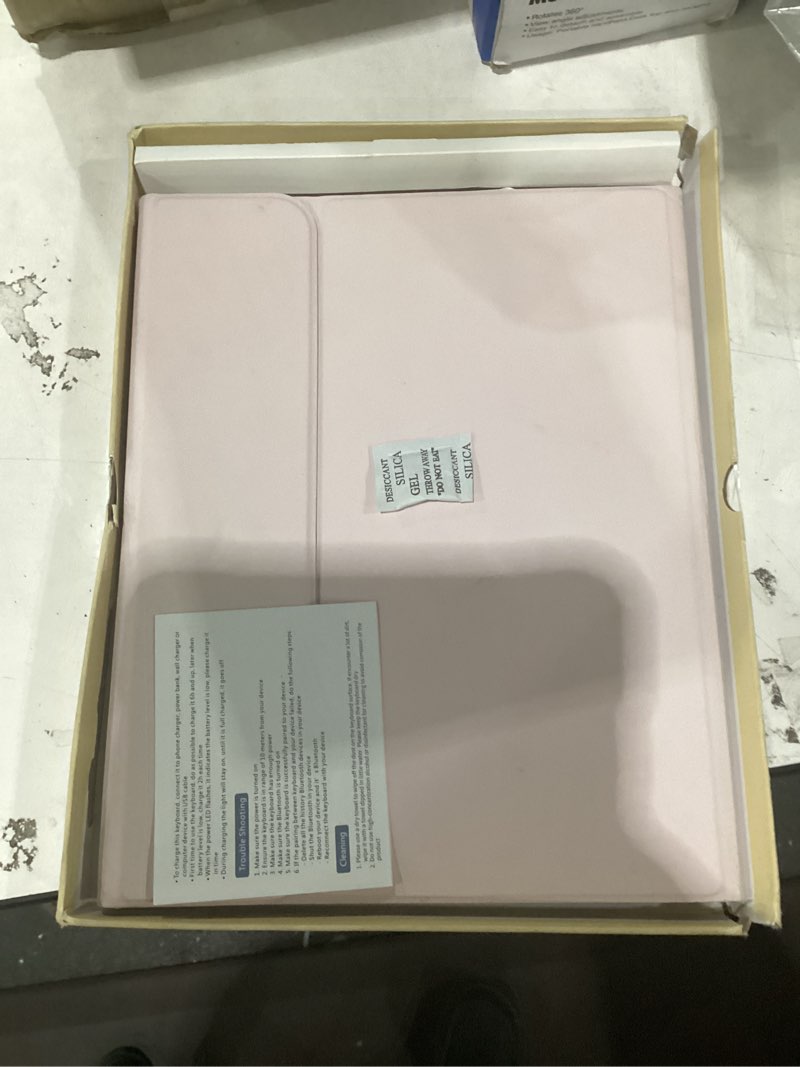 Condition photo showing As Is for amzcase for ipad pro 13 inch case with keyboard (m5/m4) 2025/2024, keyboard for ipad pro 13 with detachable cover case, smart sleep/wake & pencil holder, light pink