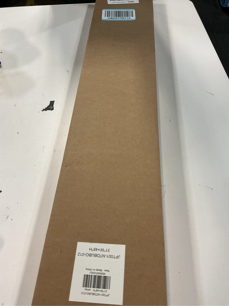 Condition photo showing New/Like New for lazblinds no tools no drill cordless cellular shades, top down bottom up (tdbu) honeycomb shades for home, blackout light blocking thermal insulation blinds for windows, 31" w x 48" h, white blackout - white 31" w x 48" h