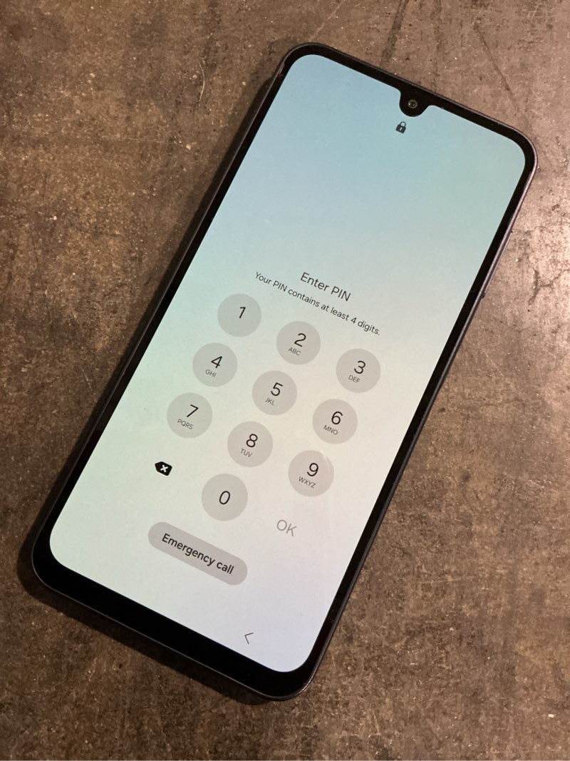 Condition photo showing As Is for  passcode locked samsung galaxy a16 5g for verizon