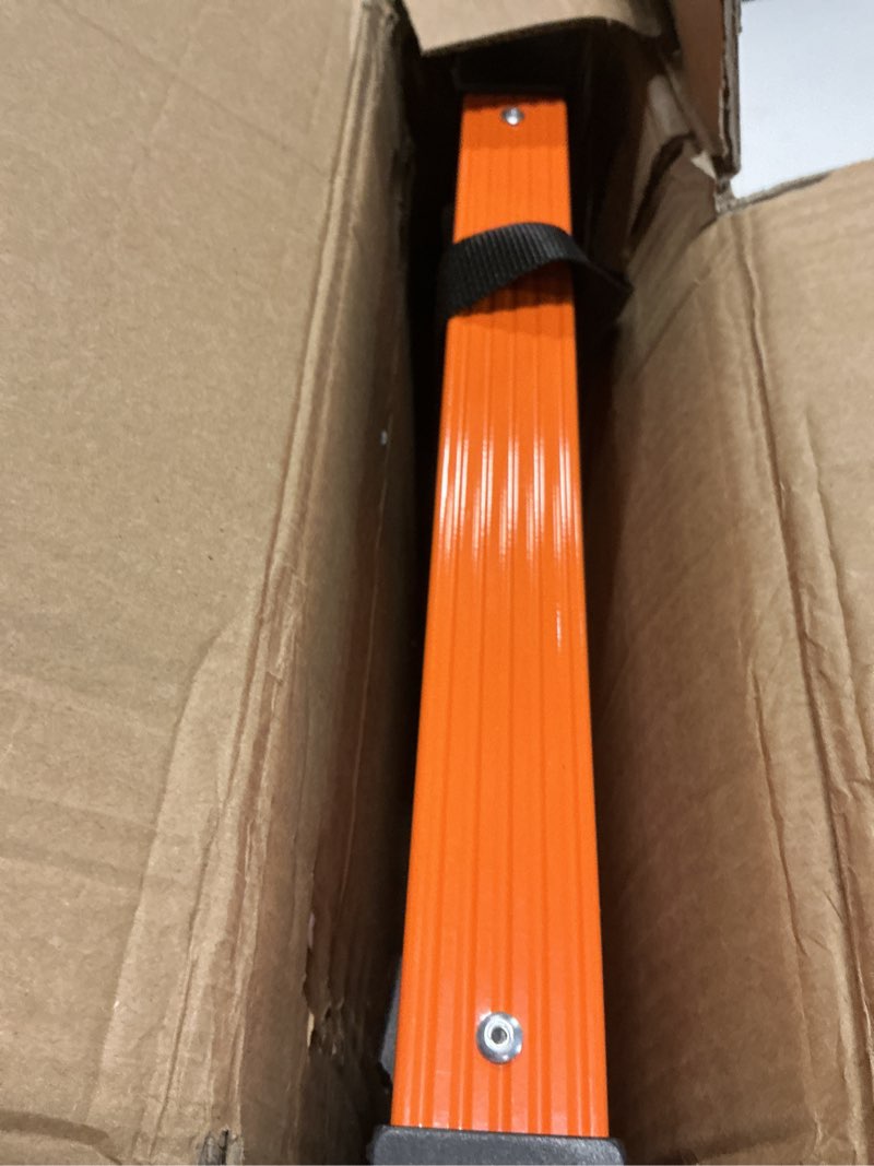 Condition photo showing Good Condition for 16.5 FT Telescoping Ladder with 11.8" Step Spacing, ANSI Certified, Type I Heavy Duty, 330lbs Max Capacity, Aluminum Extension Ladder for Home, Roof, RV; Orange Orange 16.5 FT (11.8")