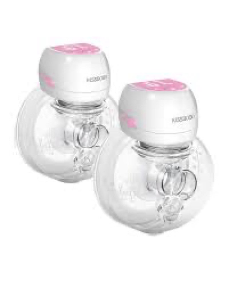 ABP-1508 Hands Free Breast Pump Wearable with Storage Bag, Wearable Breastfeeding Pump Strong Suction, Low Noise, 3 Modes 9 Levels, with 21/24mm Insert/Flange, 2 Pack (White)