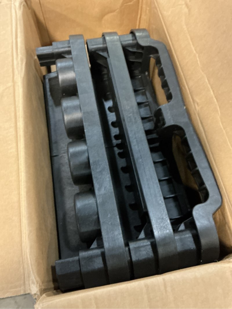 Condition photo showing Good Condition for elafros multi-use utility cart - 32.4x18.3 heavy-duty service cart with 3 deep shelves, industrial-grade tool cart mobile organizer, rolling cart holds up to 500 lbs, black