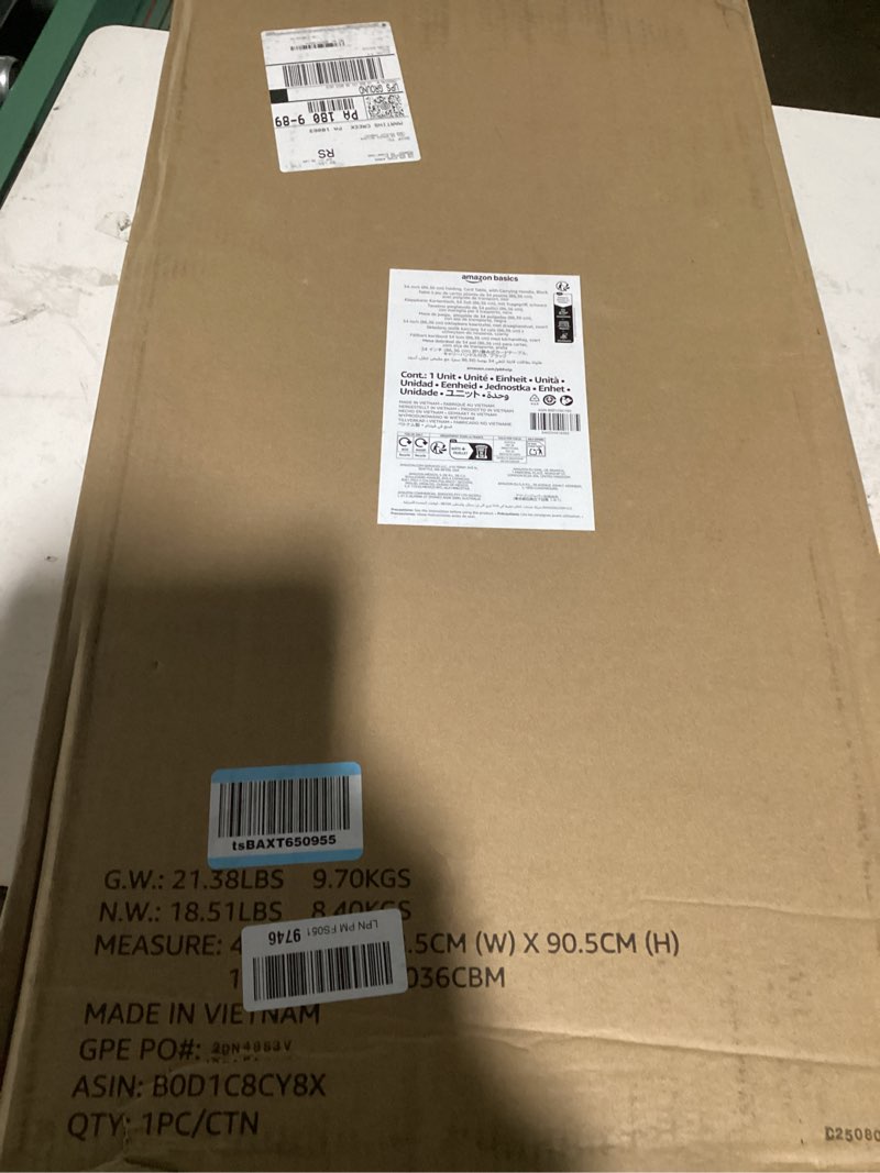 Condition photo showing Good Condition for amazon basics 34 inch dining table, black, 33.9 x 29.1 x 33.9 inch, square | folding, portable, with carrying handle