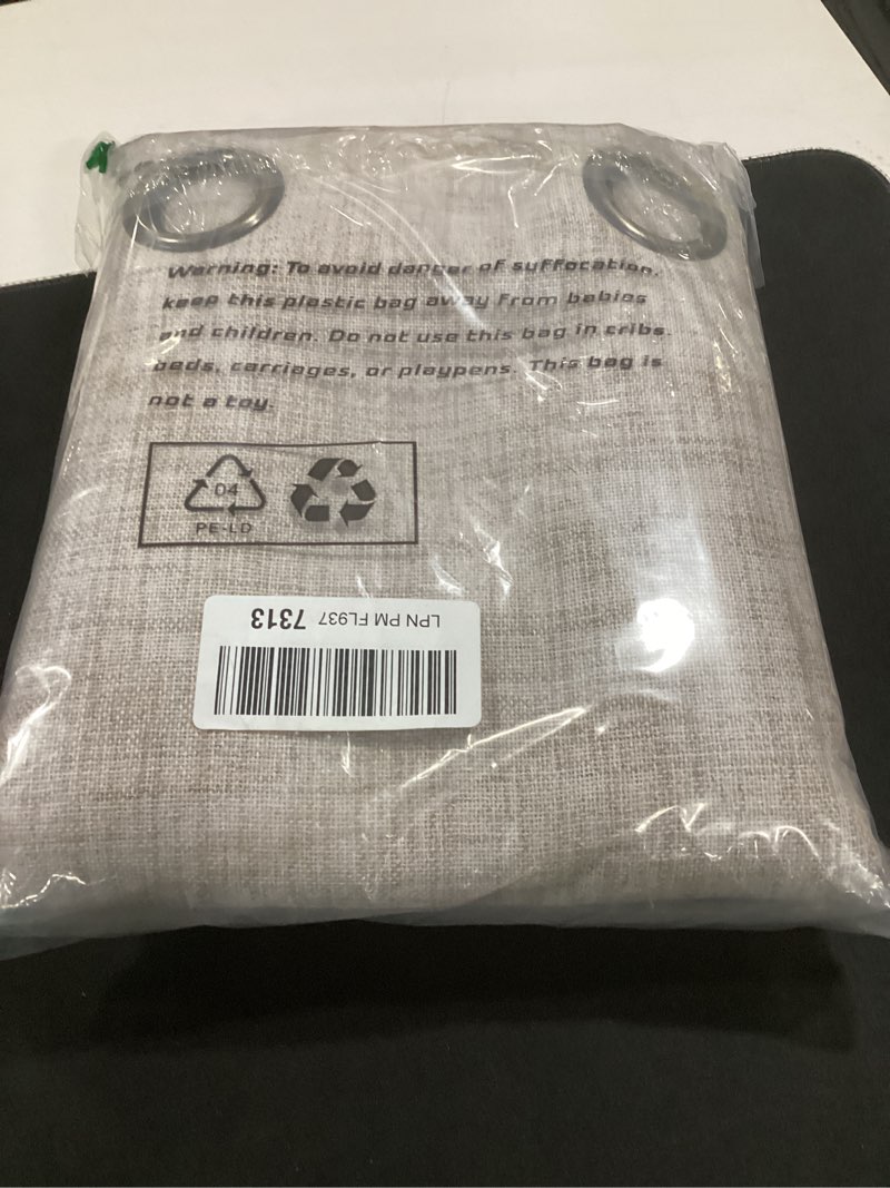 Condition photo showing New/Like New for youngstex curtains 84 inch length for living room, beige semi sheer drapes with bronze grommet rustic light filtering window treatments for dining bedroom, 2 panels, 52 x 84 inch 52"w x 84"l (pack of 2) natural