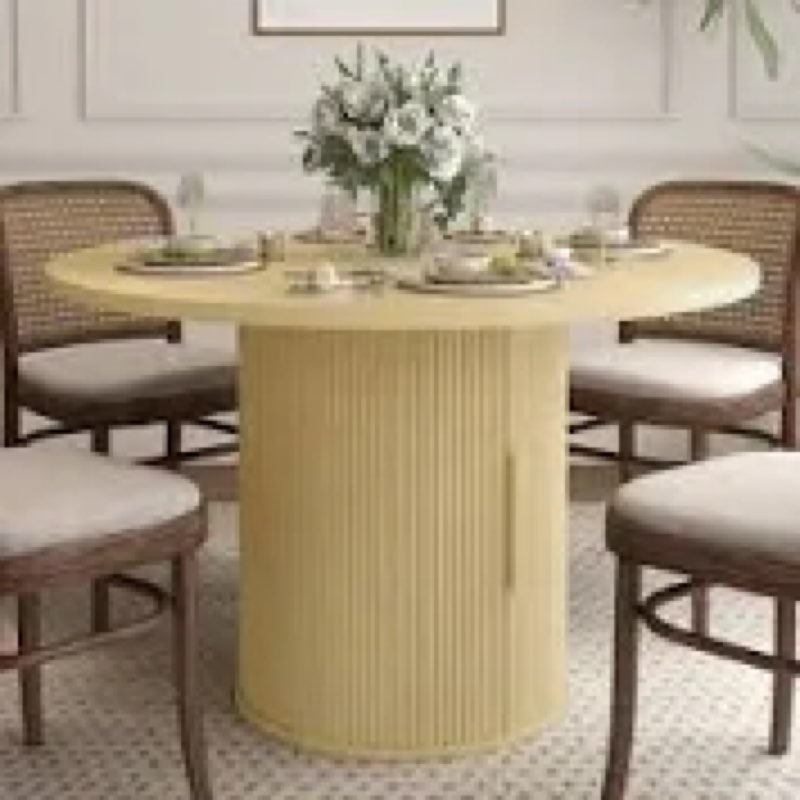 47.24" round pedestal dining table