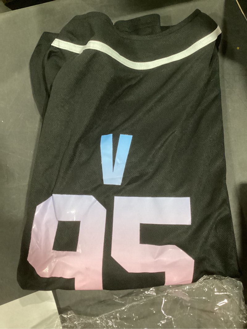 Condition photo showing New/Like New for babyhealthy Baseball Jersey Love Yourself Shirt Korea Pop Concert Style Tee Shirts World Tour Merch for Fans Small Black Team