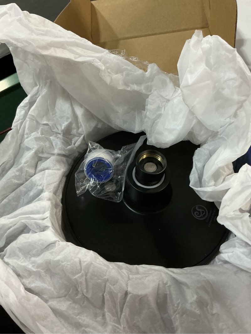 Condition photo showing Good Condition for high pressure shower head - anti-clogging silicone nozzles 2.5 gpm removable restrictor - easy to clean and install - includes plumbers tape - 6 inch - (matte black 2.5gpm)