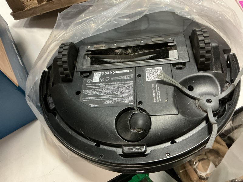 Condition photo showing As Is for eufy L60 Robot Vacuum with Self Empty Station, Hair Detangling Technology, Up to 60 Days Hands Free Cleaning, 5,000 Pa Suction, Remove Hair, Dust 01-L60 SES