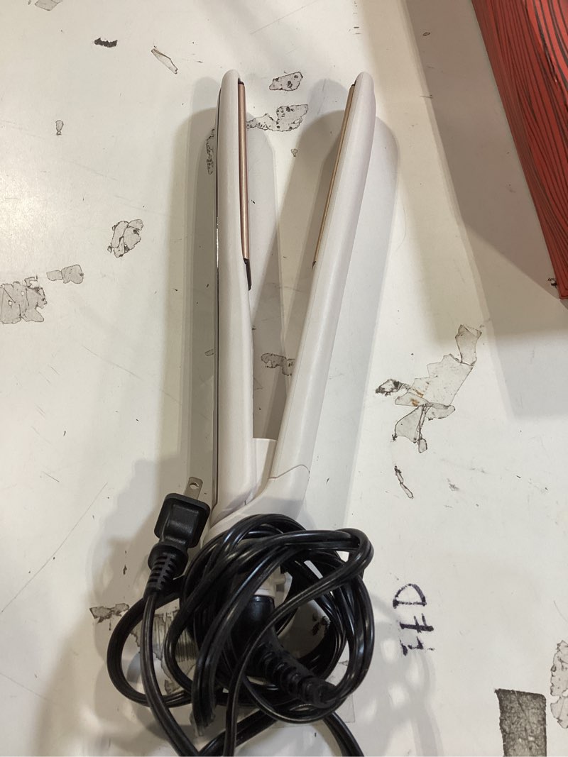 Condition photo showing As Is for remington shine therapy 1 inch hair straightener iron, flat iron infused with argan oil & keratin, professional ceramic flat iron for less frizz, shines and smooth, styling tools champagne 1”