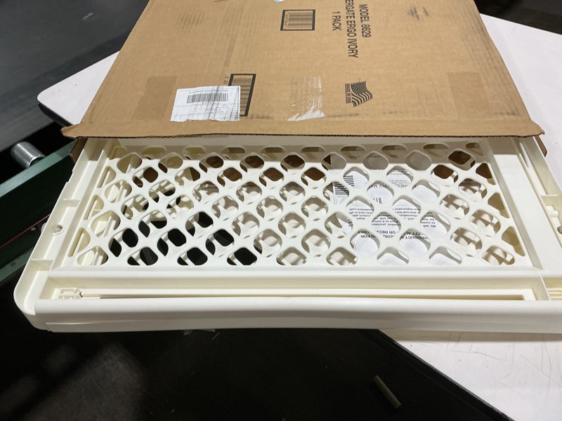 Condition photo showing Good Condition for Toddleroo by North States - Supergate Ergo Baby Gate: Plastic Baby Gate for Stairs & Doorways - Adjustable Indoor Safety Gate - Made in USA - 26 to 42 Inches Wide - 26 Inches Tall - Sand