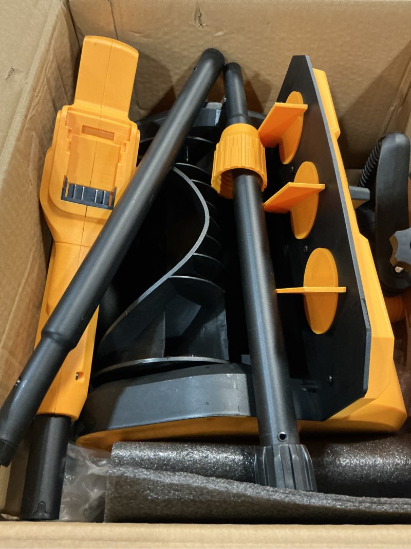 Condition photo showing As Is for Electric Snow Shovel-Cordless Snow Removal Kit with Direction Plate & Dual-Safety Switch,Max 10" Throw Distance,Compatible with Dewalt 20V Max Battery (Tool Only)