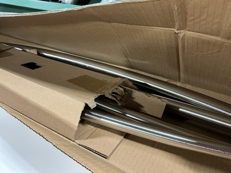 Condition photo showing Good Condition for zenna home double curved shower curtain rod, no drill, 50-72 inch adjustable tension curved shower rod for bathroom, rustproof double rod, non-slip, adds room in shower, gold gold - double rod 50" to 72"
