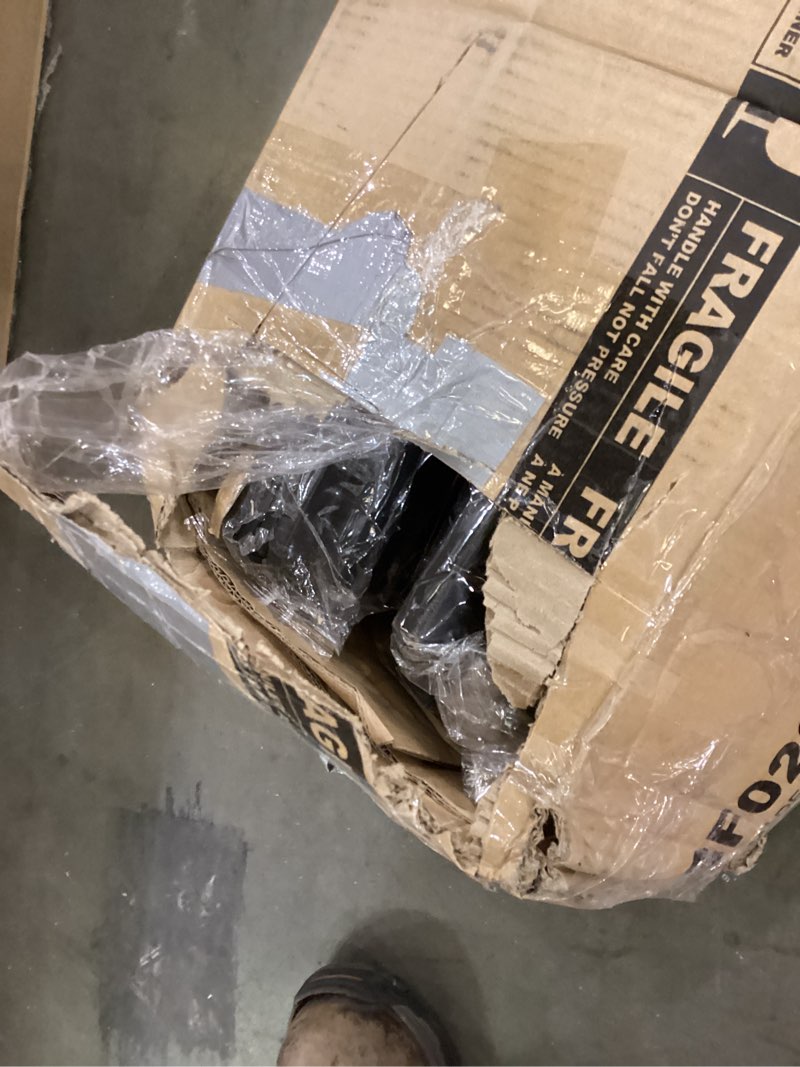 Condition photo showing As Is for Rolanstar Bed Frame Queen Size with USB Charging Station, LED Bed Frame with Wood Storage Headboard, Black Metal Platform Bed with Under Bed Storage, No Box Spring Needed, Noise Free Black Queen No Drawer Bed Frame Only