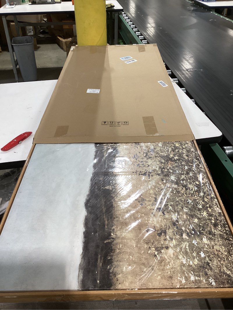 Condition photo showing New/Like New for DJSYLIFE Framed Vintage Wall Art, Extra Large Wildflower Fields Canvas Wall Art, Classical Flowers Landscape Painting Prints, Country Farmhouse Living Room Decor, Modern Home Bedroom Decor 24x48inch 48L" x 24W" Champ fleuri 02