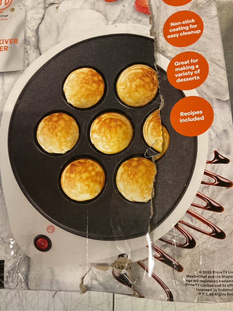 MasterChef Electric Ebelskiver Maker Delicious Homemade Japanese Takoyaki, Donut Holes, Cake Pops, O