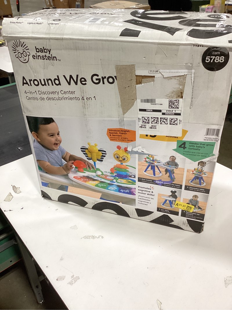 Condition photo showing Good Condition for baby einstein around we grow 4-in-1 walker, discovery activity center and table, age 6 months and up