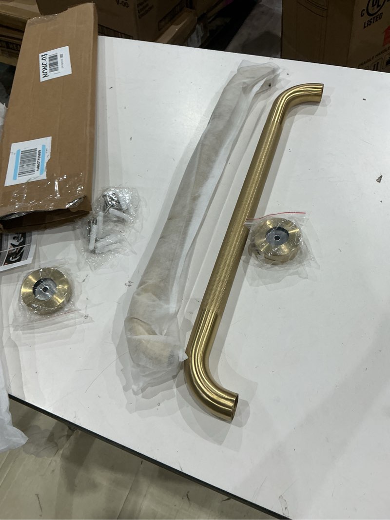 Condition photo showing Good Condition for 2 pack 20 inch anti slip bronze shower grab bar polished gold,zuext antique brass bathroom grab bar, knurled balance bar,safety hand rail support handicap elderly injury senior assist bath handle