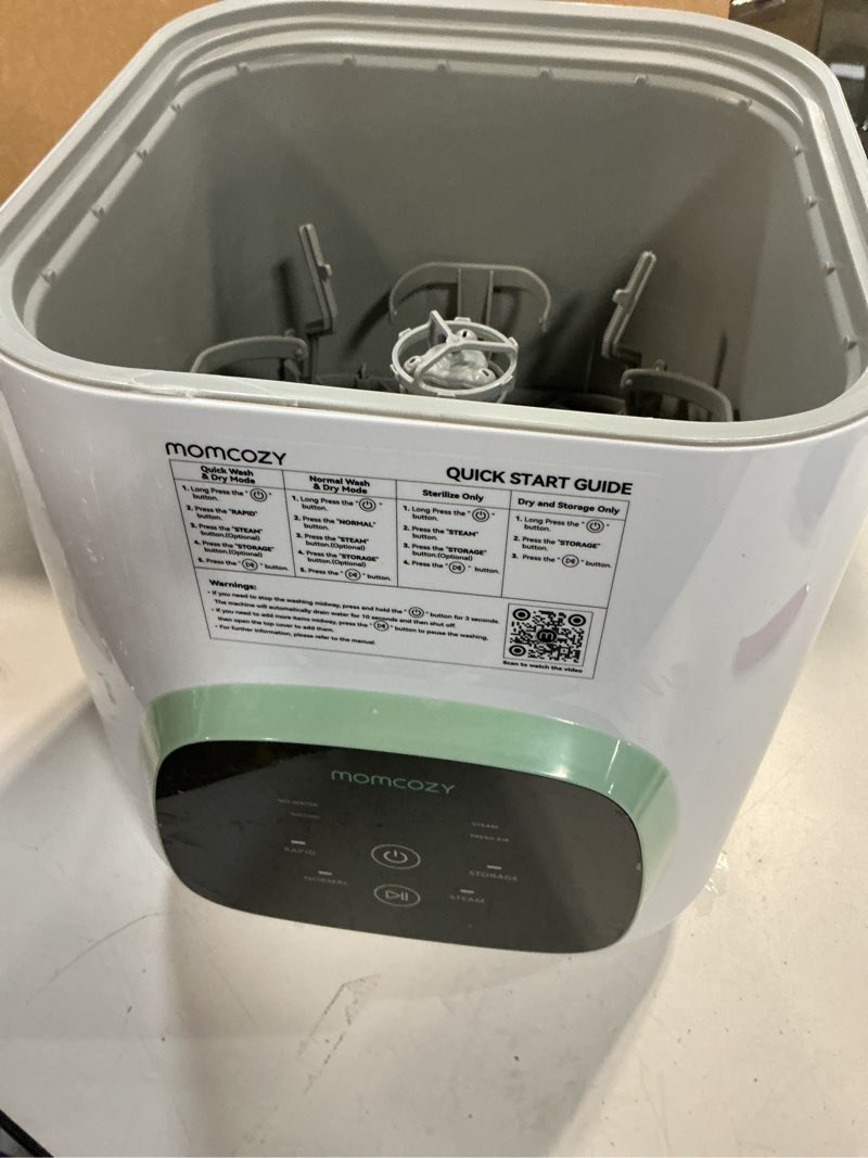Condition photo showing As Is for Momcozy KleanPal Pro Baby Bottle Washer, Sterilizer & Dryer - All-in-One Cleaning Machine for Bottles, Pump Parts & Baby Essentials - Time-Saving & Effortless Care