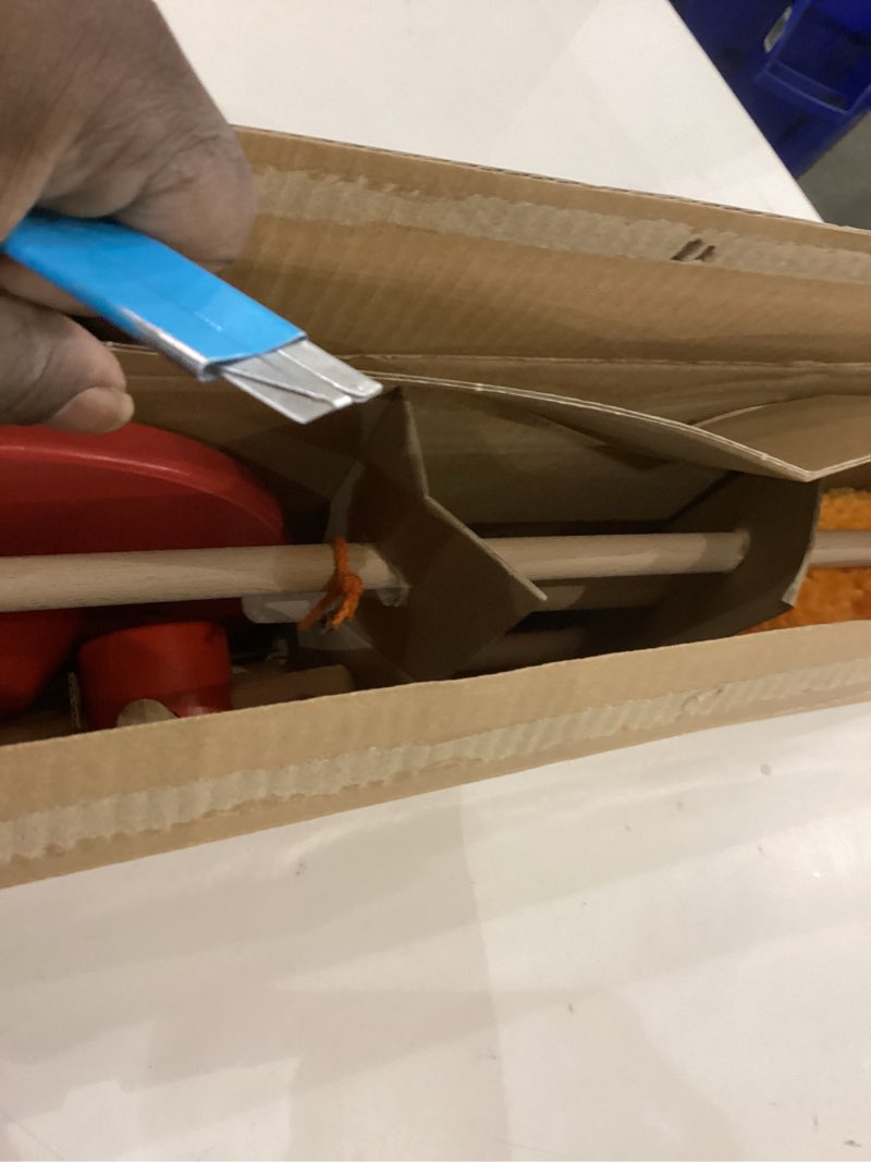 Condition photo showing New/Like New for Melissa & Doug Dust Sweep Mop 6-Piece Pretend Play Set, Toddler Toy Cleaning, Pretend Play Home Cleaning, Kids Broom and Mop Set for Ages 3+ Dust! Sweep! Mop!