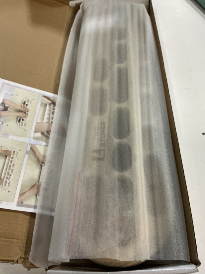 Condition photo showing New/Like New for two stones climbing hangboard rock climbing training as climbing fingerboard with jugs, slopes and edges, pockets as door mounted training station rock climbing pull up bar cj-hb2001bx boxwood