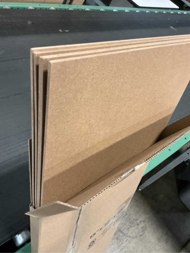 Condition photo showing As Is for Bright Creations Unfinished MDF Wood Boards  15”X54” 5 pieces