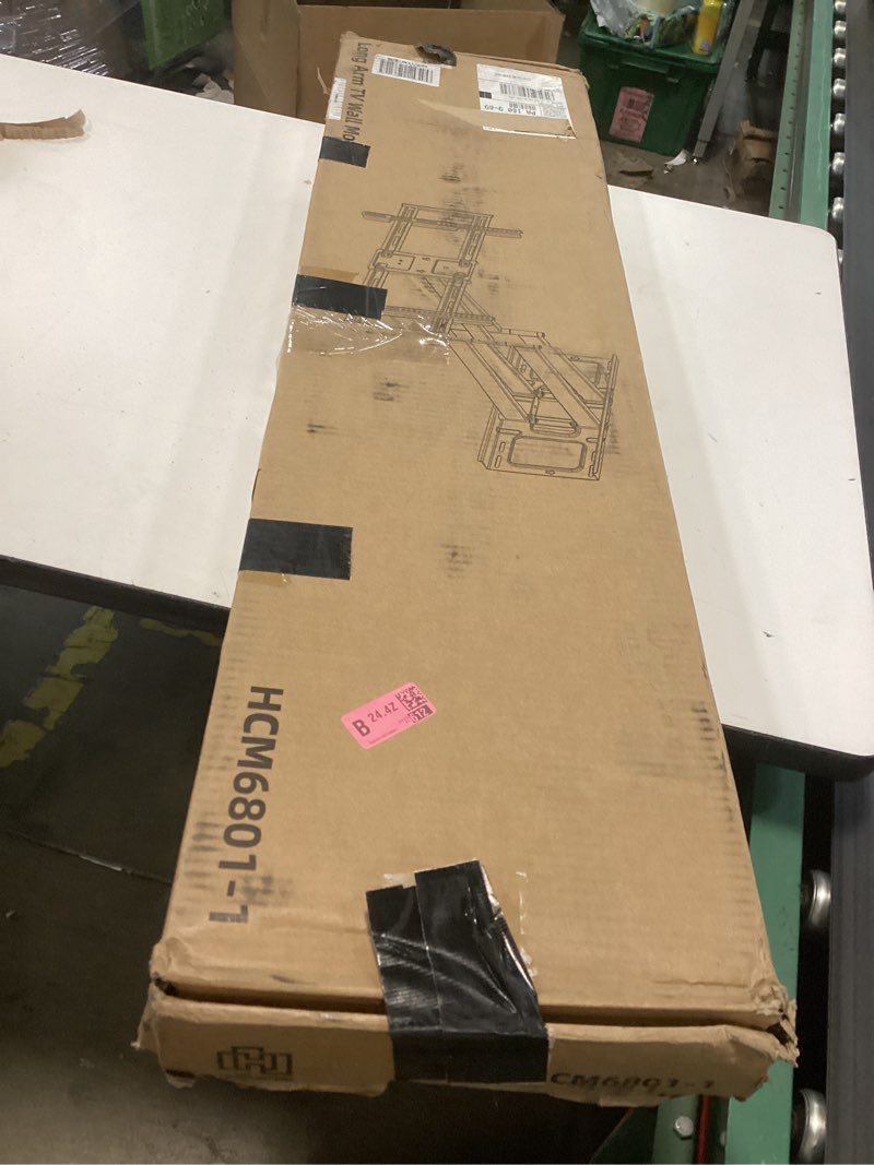 Condition photo showing New/Like New for hcmounting 40.9” long arm full motion tv wall mount for 42–95 inch tvs up to 179 lbs, pre-assembled tv mount with full swivel, tilt and extension, fits 16?/18? wood studs, max vesa 800x400mm. 42-95inch full motion