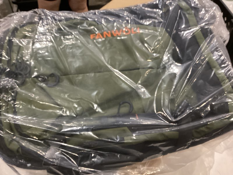 Condition photo showing Good Condition for fanwoli rolling vacuum backpack travel with one-button compression,carry-on | 55l expandable | 2-in-1 design | built-in electric pump | 16 pockets | water resistant | fits 18” laptop green
