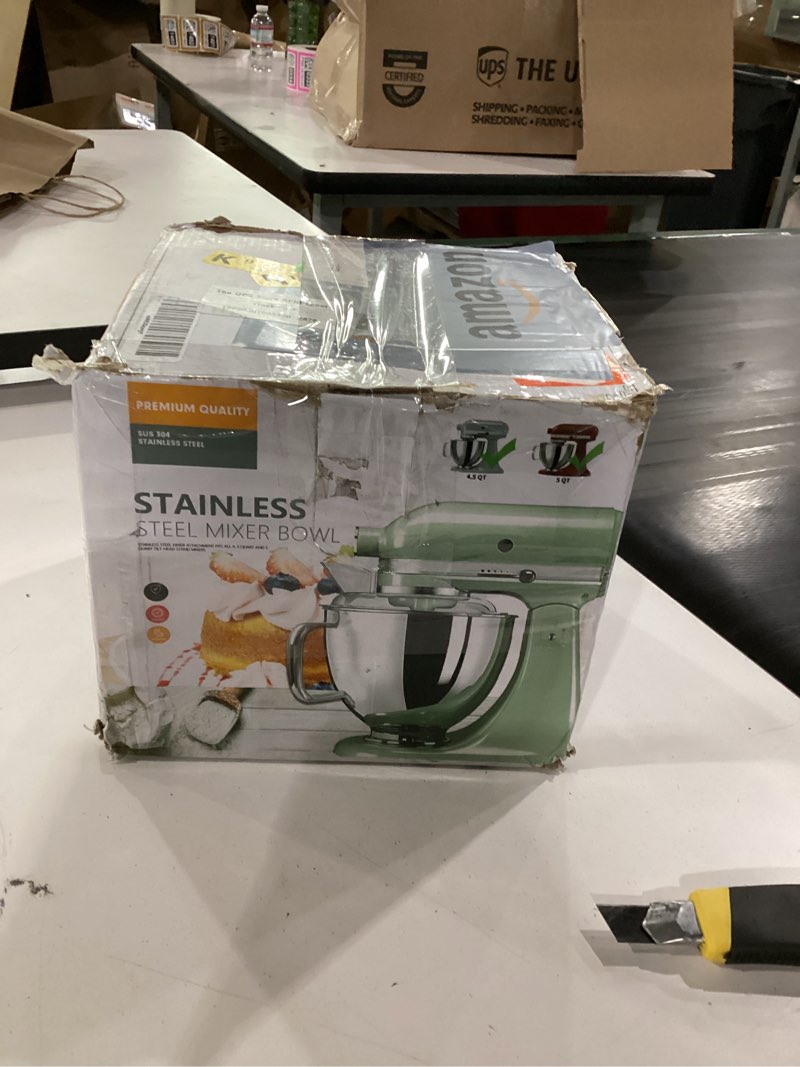 Condition photo showing Good Condition for stainless steel mixer bowl 