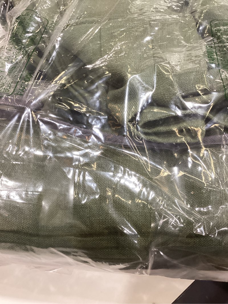 Condition photo showing Good Condition for Loden 120 Inch Long Curtains Extra Long Olive Green Linen Pinch Pleated Curtains 2 Panels for Living Room Bedroom Thick Linen Pleated Hooks Rings Back Tab 120 Inch Drapes for Large Window Olive Green 40"W x 120"L (Pack of 2)