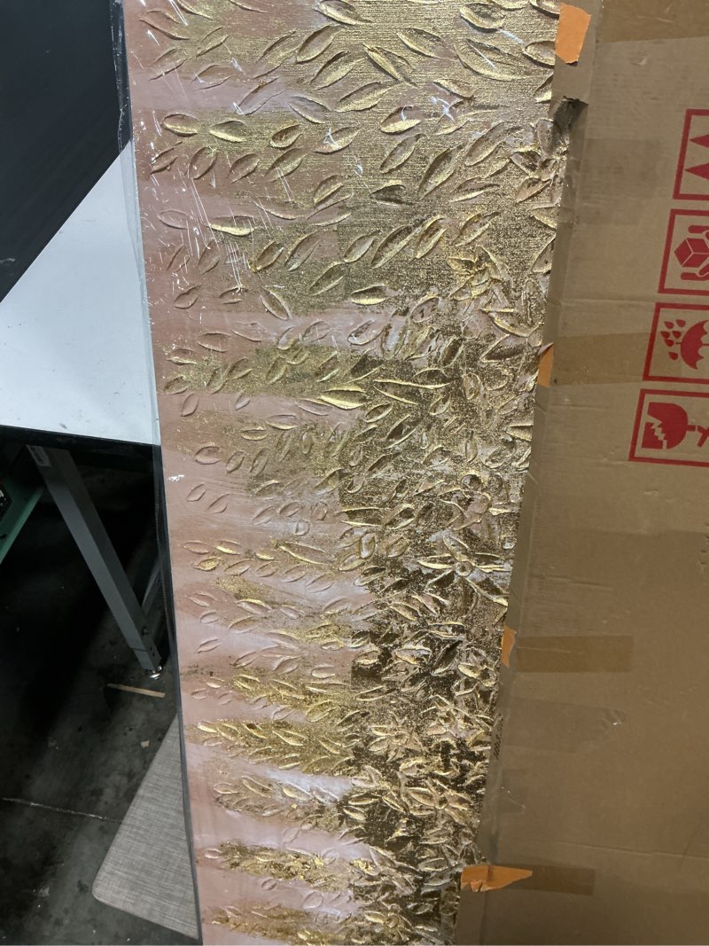 Condition photo showing New/Like New for VAYIMDH Abstract Canvas Wall Art Gold Wall Painting Contemporary Home Wall Decor 29"x58" Large Artwork for Living Room Office Decor 58"L x 29"W Gold