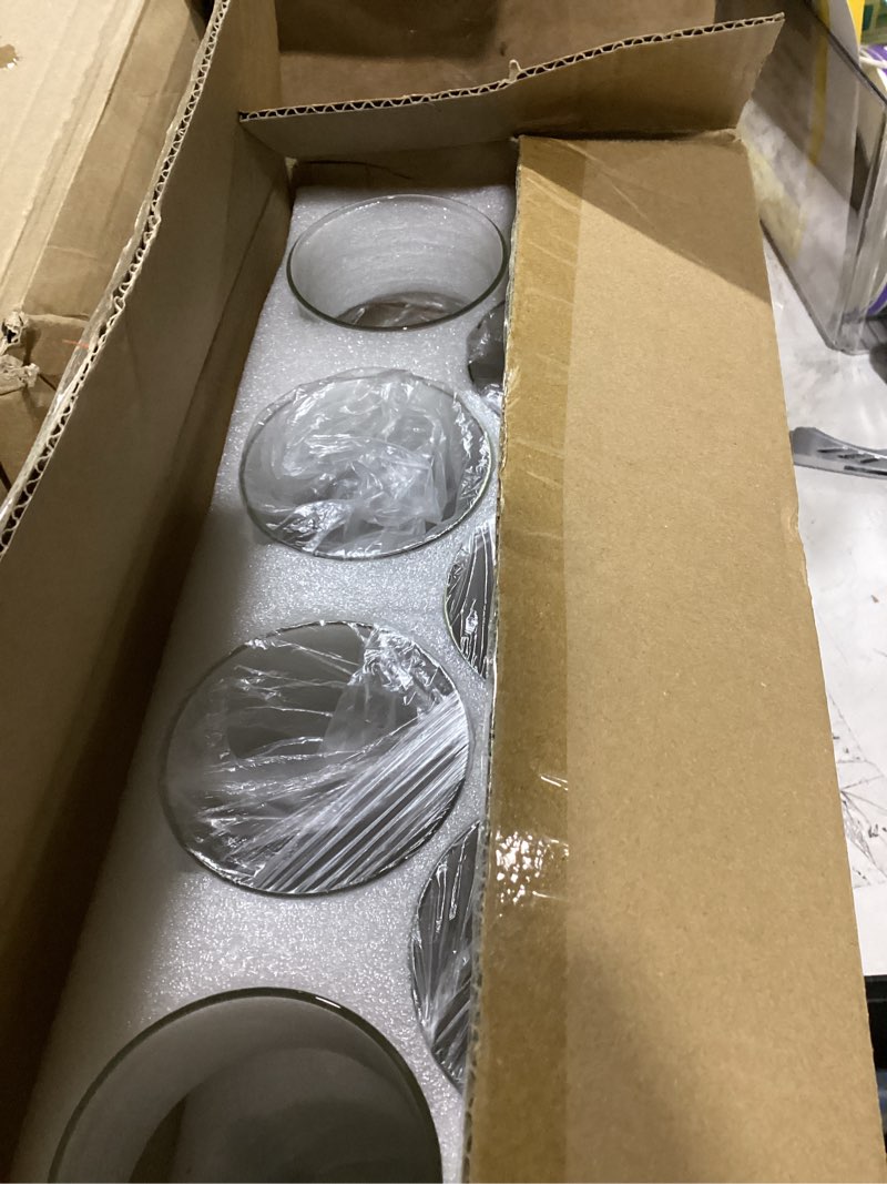 Condition photo showing As Is for supmind 7pcs glass cylinder vase for centerpieces clear glass flower vases bulk, glass hurricane candle holder tall 8 inch floral vases for table, floating candle vases for wedding home décor 8" height 7