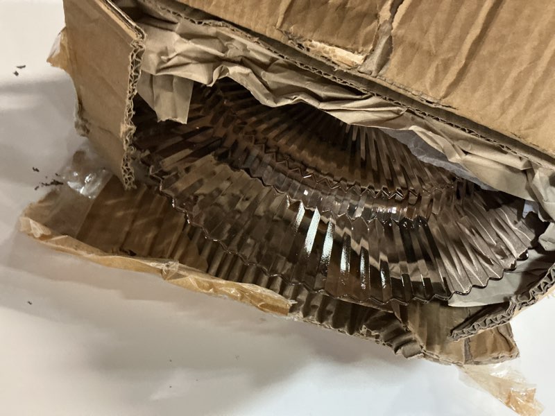 Condition photo showing Good Condition for Fortessa Archie Glass Dinner Plate, 10.6 Inch, Pink