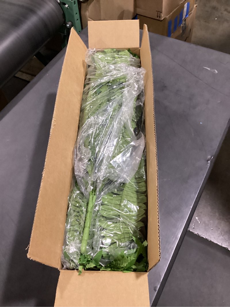 Condition photo showing Good Condition for cqure 128 branches fake ferns artificial plants large, 50" set of 2 artificial boston ferns faux hanging fake plants for outdoors planter home garden decor 50'' 128 leaves-2pcs