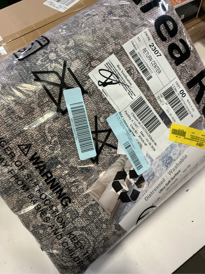 Condition photo showing New/Like New for wiponken 6x9 area rugs for living room bedroom dining room office farmhouse  machine washable non slip vintage persia rug