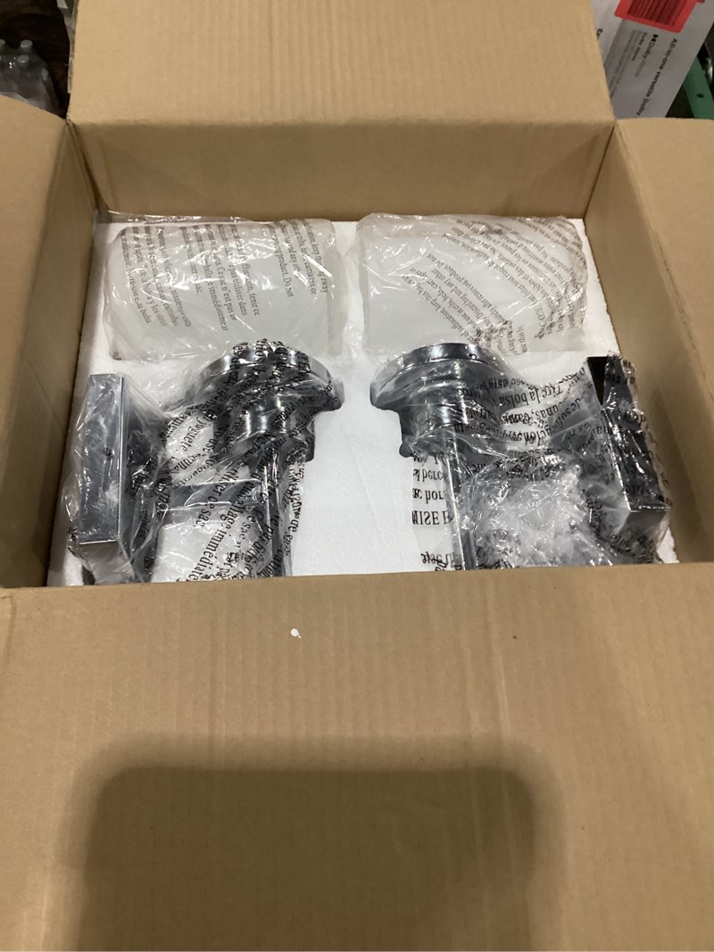 Condition photo showing New/Like New for Vanity Lights Polished Chrome Bathroom Light Fixtures with White Frosted Glass Shade, Wall Sconces for Mirror Hallway Entrance, 2 Pack T001CH-L1-P2 Polished Chrome 1-Light (2 Pack)